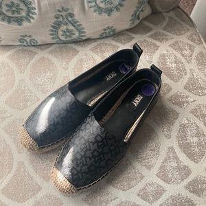 Black Leather Espadrilles